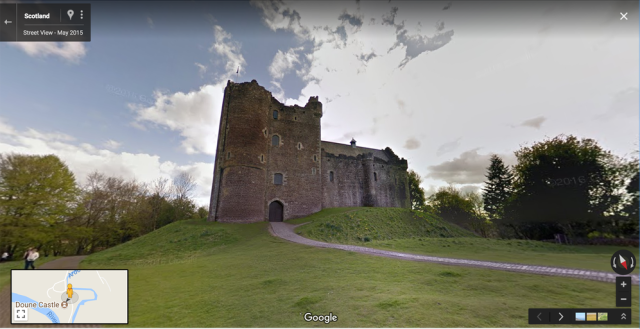 Kastil Doune di Skotlandia. (Foto: Google Street View)
