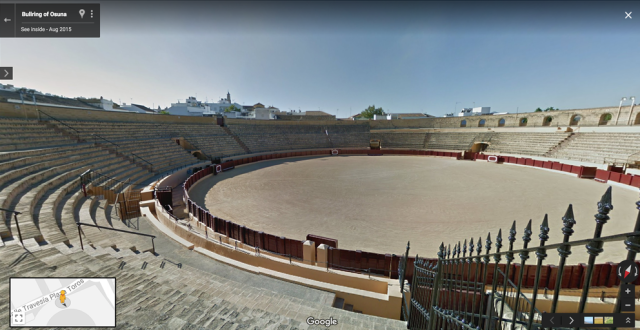 Bullring of Osuna di Seville, Spanyol. (Foto: Google Street View)
