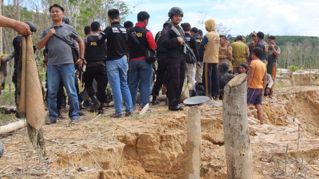 Tambang liar dibasmi di Kalbar. (Foto: Dok. Polda Kalbar)