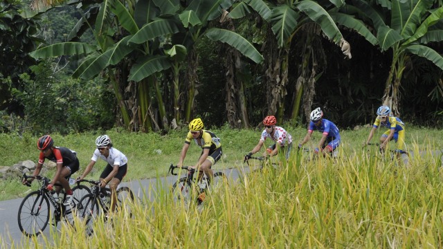 Suasana di salah satu etape TdF 2017. (Foto: Nyoman Budhiana/ANTARA)