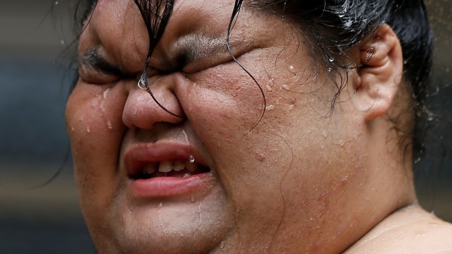Pemain Sumo di Jepang (Foto: REUTERS/Issei Kato)