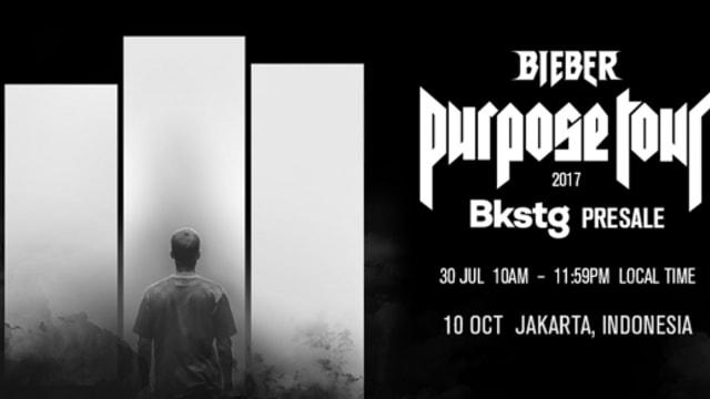 Poster konser Bieber di Jakarta (Foto: Bstg.com)