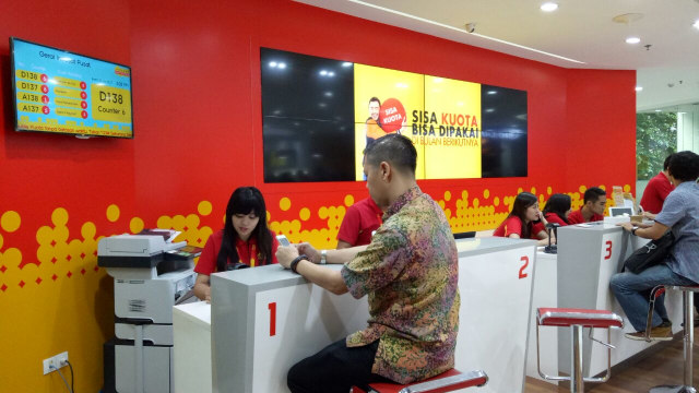 Gerai Indosaat Ooredoo. (Foto: Aditya Panji/kumparan)