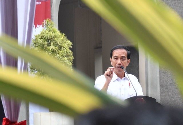 Jokowi dalam Kongres Pancasila ke-9 di UGM (Foto: Biro Setpres)