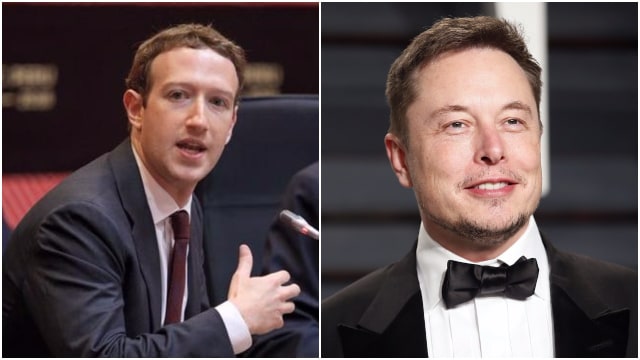 Mark Zuckerberg dan Elon Musk. (Foto: Mark Zuckerberg/Facebook, Danny Moloshok/Reuters)