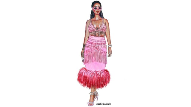 Rihanna (Foto: Instagram/@sabrinaelahi )