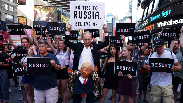 Demo transgender di Amerika Serikat. (Foto: REUTERS/Carlo Allegri)