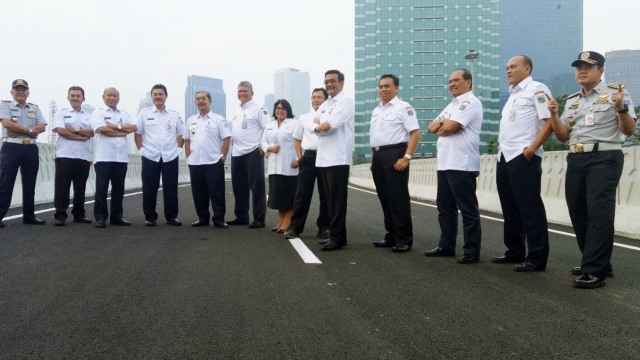 Peninjauan Simpang Susun Semanggi. (Foto: Diah Harni/kumparan)