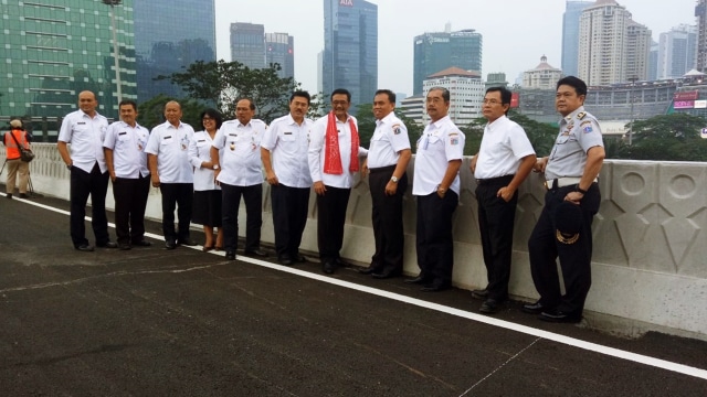 Peninjauan Simpang Susun Semanggi. (Foto: Diah Harni/kumparan)