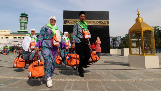 Pemberangkatan Jemaah Haji. (Foto: Antara/Septianda Perdana)