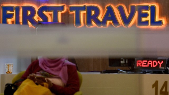 Kantor First Travel. Foto: Antara/Sigid Kurniawan