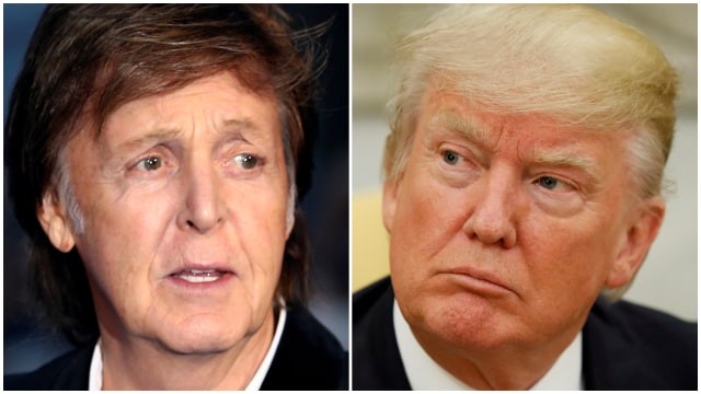 Paul McCartney dan Presiden Donald Trump (Foto: Neil Hall & Jonathan Ernst/REUTERS)