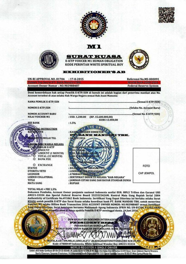 Hoax surat kuasa harta Soekarno (Foto: Istimewa)