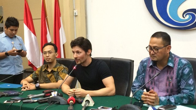 CEO Telegram Pavel Durov bertemu Kominfo. (Foto: Kemkominfo)
