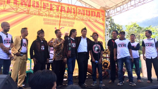 Mentan mengunjungi acara "Temu Petani Muda" (Foto: Kelik Wahyu/kumparan)