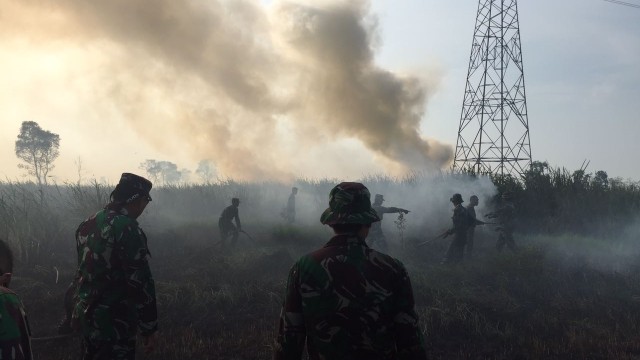 Kebakaran lahan di Sumatra Selatan. (Foto: BNPB)