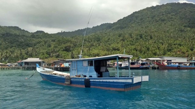Pemukiman nelayan di Pulau Sabang Mawang, Natuna Foto: Angga Sukmajaya/kumparan