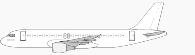 Sketsa Pesawat komersial Airbus A320