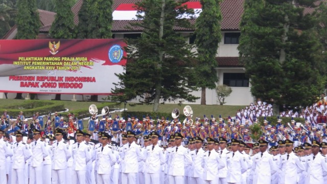 Jokowi di Pelantikan Praja Muda IPDN ke-24 (Foto: Yudhistira Amran Saleh/kumparan)