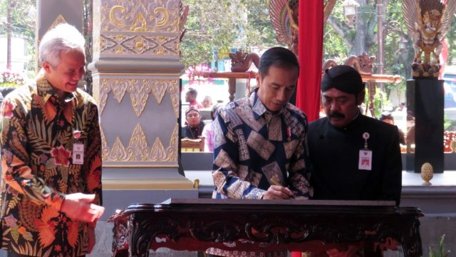 Jokowi di Peresmian Museum Keris Nusantara Foto: Yudhistira Amran/kumparan