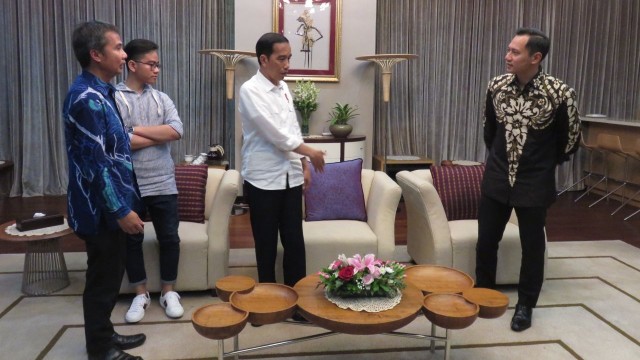 Jokowi, Agus Yudhoyono dan Gibran Rakabuming (Foto: Yudhistira Amran/kumparan)