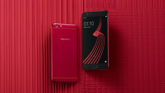 Ponsel Oppo F3 edisi warna merah. (Foto: Oppo Indonesia)