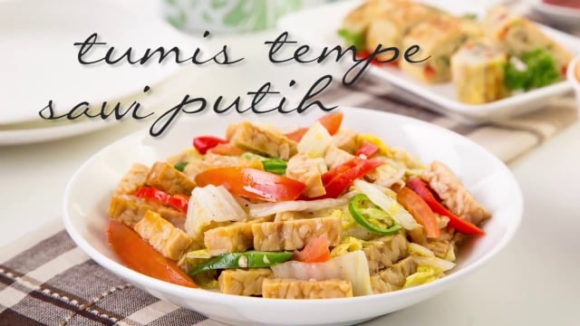 Tumis Tempe Sawi Putih