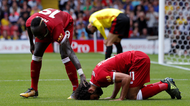 Sadio Mane dan Mohamed Salah. (Foto: Reuters/Andrew Couldridge)