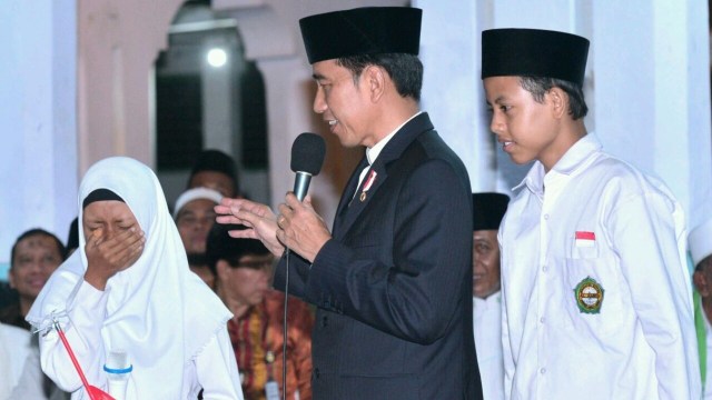 Joko Widodo di Ponpes Nurul Islam, Jember (Foto: Biro Pers Setpres)