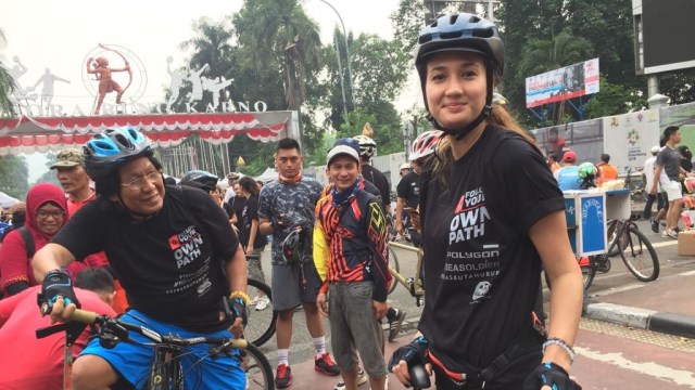 Nadine Chandrawinata ditemui saat CFD (Foto: Munady Widjaja)