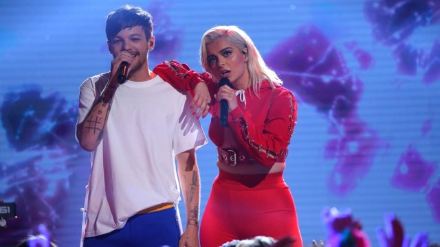 Louis Tomlinson dan Bebe Rexha (Foto: Reuters)