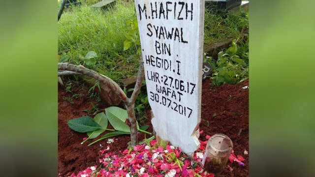 Bayi yang meninggal dunia karena asap rokok (Foto: Facebook Fitria Indah Lestari)