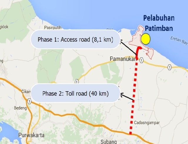 Lokasi pembangunan pelabuhan Patimba (Foto: Dok. Kementerian PUPR)
