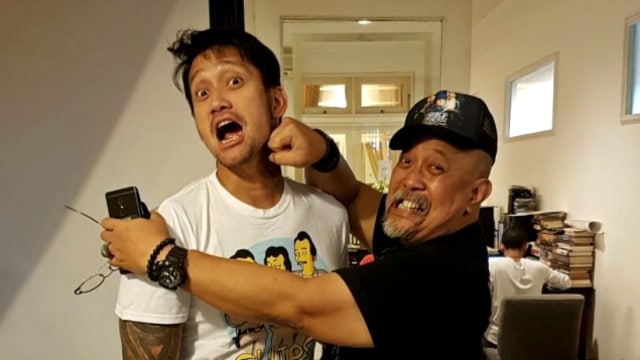 Tora Sudiro dan Indra 'Warkop' (Foto: Instagram @indrowarkop_asli)