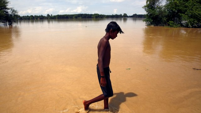 Banjir bandang di Nepal. Foto: REUTERS/Navesh Chitrakar