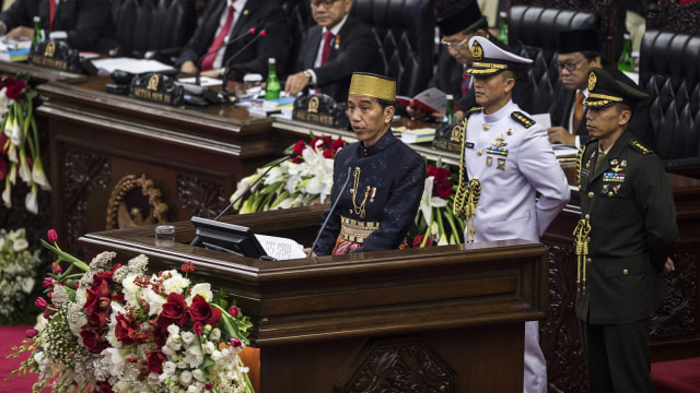 Presiden Jokowi dalam sidang tahunan DPR/MPR (Foto: Antara/M Agung Rajasa)