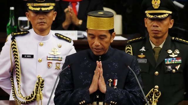 Jokowi dalam sidang tahunan MPR/DPR Foto: Reuters/Beawiharta