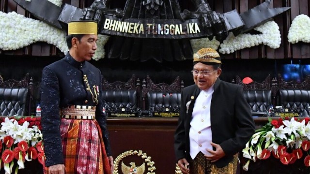 Jokowi dan Jusuf Kalla di Sidang Tahunan MPR/DPR (Foto: Dok. Biro Pers Setpres)