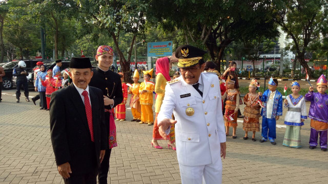 Gubernur Jakarta Djarot di Monas (Foto: Aprilandika Pratama/kumparan)
