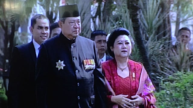 SBY dan Ibu Ani datang ke Upacara di Istana. (Foto: Ananda Teresia/kumparan)