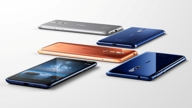 Ragam warna Nokia 8. (Foto: HMD Global)