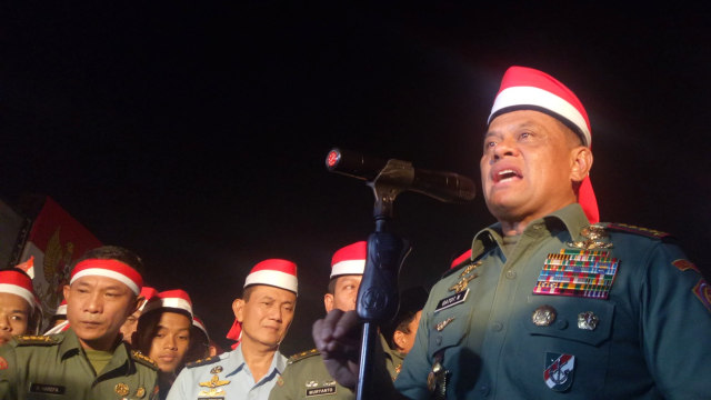 Panglima TNI Gatot Nurmantyo di Cilangkap (Foto: Aprilandika Pratama/kumparan)