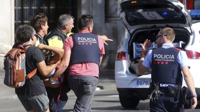 Serangan Teror di Barcelona (Foto: AP Photo/Oriol Duran)