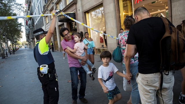 Serangan teror di Barcelona (Foto: Ana Jimenez/La Vanguardia/via REUTERS )