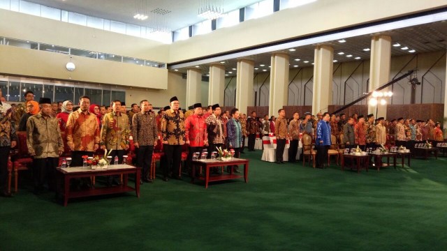 Hari Konstitusi Nasional di Gedung Nusantara IV. (Foto: Kevin Septha/kumparan)