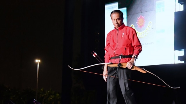 Jokowi membuka countdown Asian Games 2018 (Foto: Yudhistira Amran Saleh/kumparan)