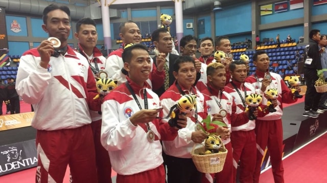 Sepak takraw putra Indonesia meraih medali perak. (Foto: Dok. Istimewa)