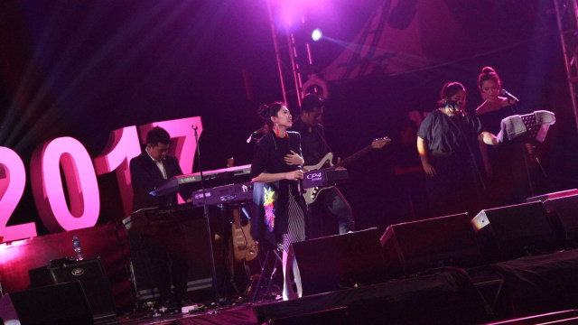 Isyana Sarasvati di Prambanan Jazz. (Foto: Munady)