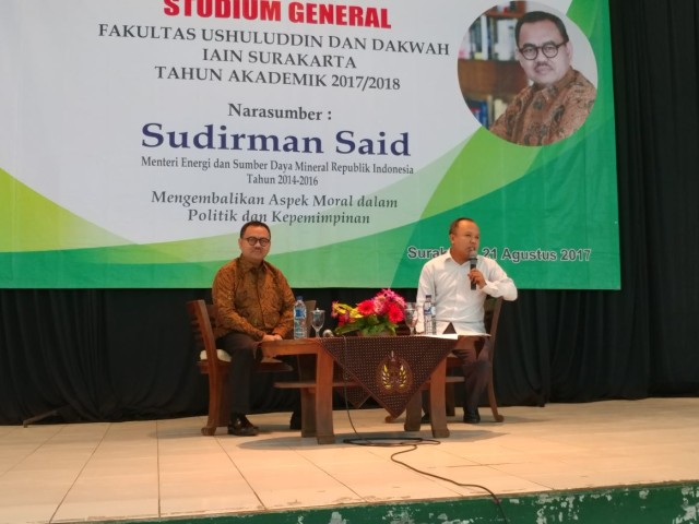 Sudirman Said di IAIN Surakarta. (Foto: Tim Media Sudirman Said)