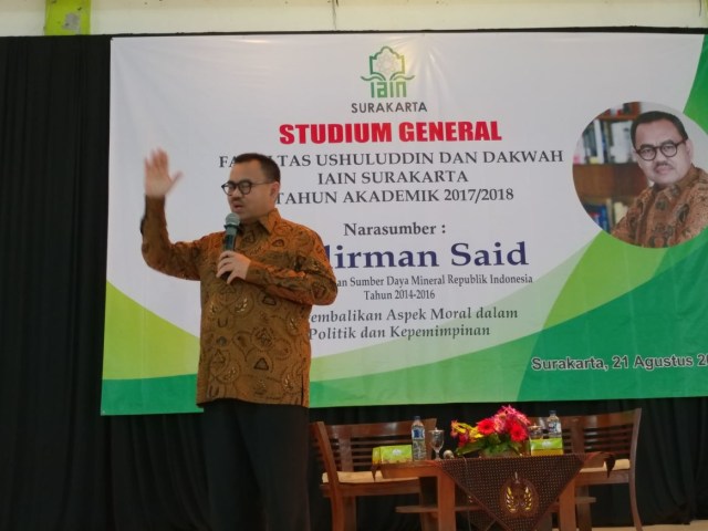 Sudirman Said di IAIN Surakarta. (Foto: Tim Sudirman Said)